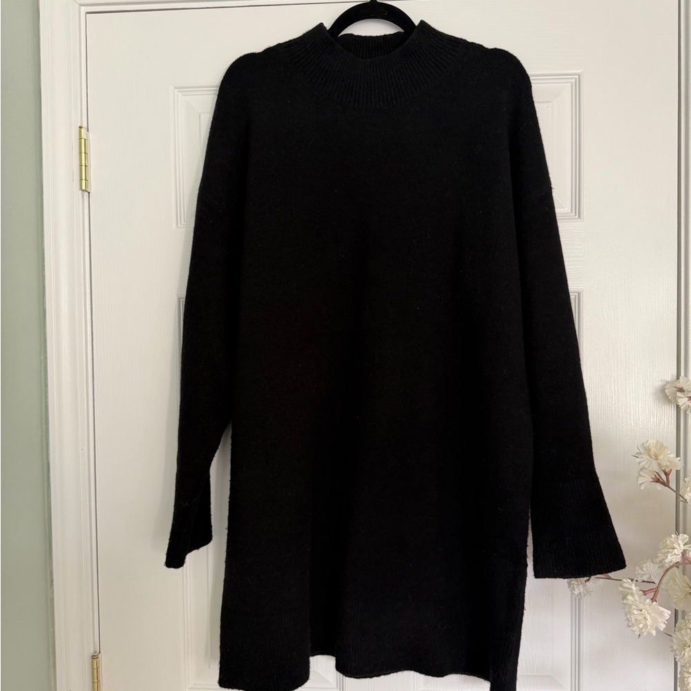 & Other Stories Black Knit Sweater Dress Long Sleeve
